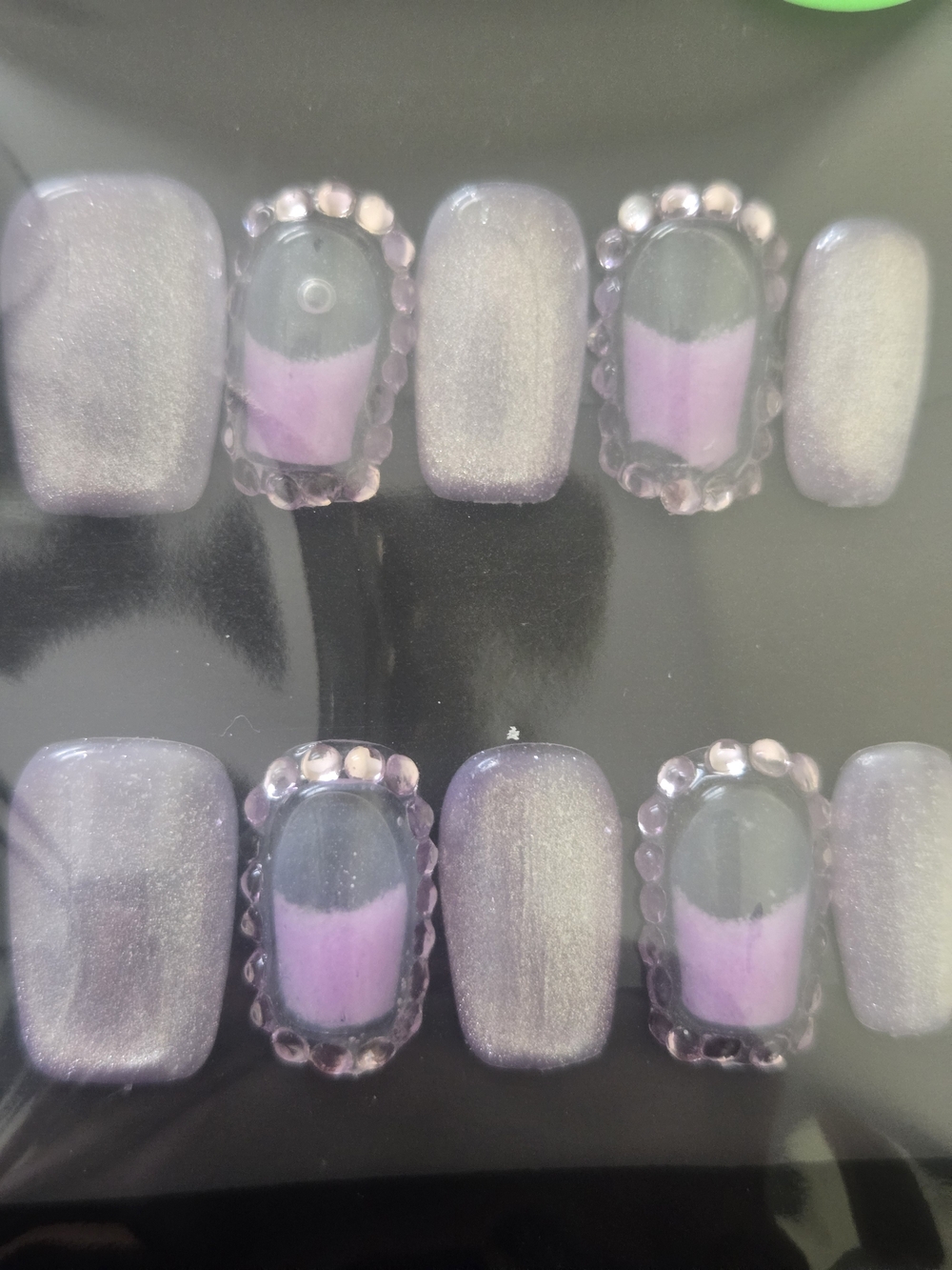 Pink & Silver Water Press-On Nails NWT